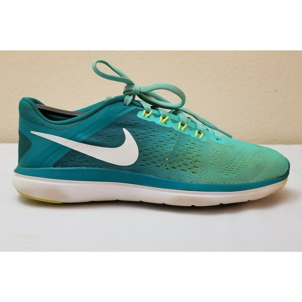 Nike Women's Flex 2016 RN 830751-300 Hyper Turquoise Running Shoes Lace Up Sz 8